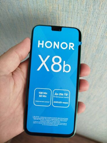 telefon təzə: Honor X8b, 128 ГБ, цвет - Зеленый, Две SIM карты, Отпечаток пальца