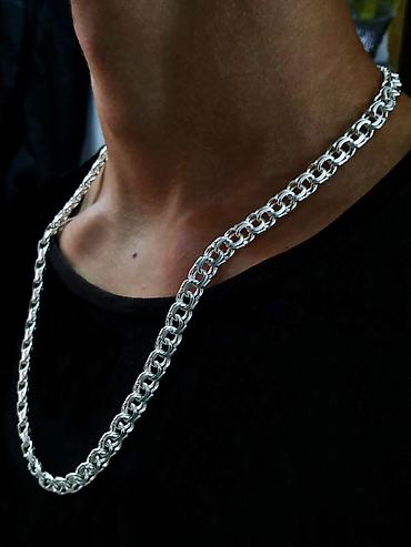 Серебряные цепочки: Серебряный комплект Питон 940 проба Серебряные Цепи и Браслеты — 33