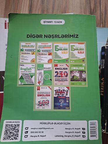 Testlər: Məhsul: “ENGLISH – Qrammatik Qeydlər və Test Toplusu” (I hissə) — 2