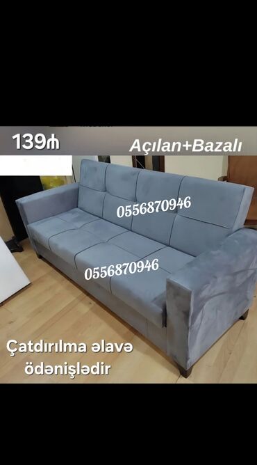 Mebel: Divan, Yeni, Açılan, Bazalı, Parça, Ödənişli çatdırılma