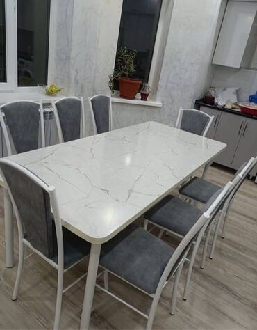 кухонный стол стуля: Кухонный Стол, цвет - Белый, Новый