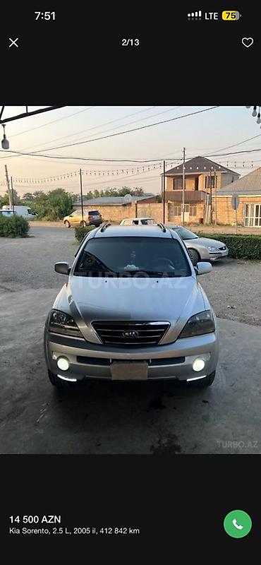 qəzalı avto: Kia Sorento: 2.5 l | 2005 il Ofrouder/SUV — 8