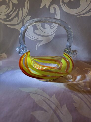 Činije: Murano nova korpa,rucni rad 70te. Murano korpa,duvano staklo,sve na — 5