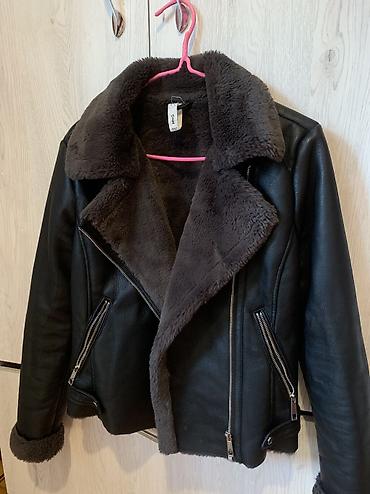 mango: Дубленка mango.стильная чёрная дублёнка с меховой отделкой внутри и на — 1