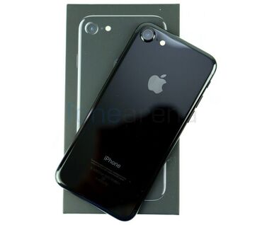 аифон 7: IPhone 7, 256 ГБ, Jet Black, Заряддоочу түзүлүш, Коргоочу айнек, Каптама, 77 %