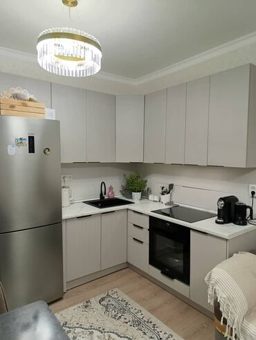 долгосрочная квартира пишпек: 2 бөлмө, 52 кв. м, 106-серия, 8 кабат, Евроремонт