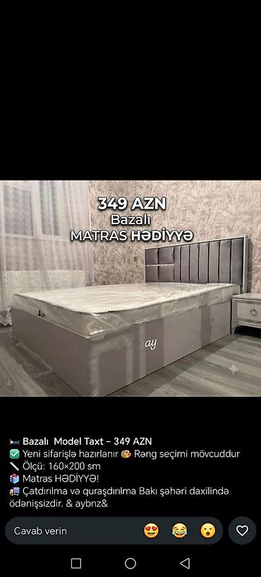 taxt dosəyi: Bazalı model taxt – 349 AZN - Yeni sifarişlə hazırlanır - Rəng seçimi — 1