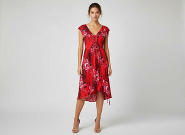 czerwona sukienki dopasowana: Boohoo, Women`s dress, size M