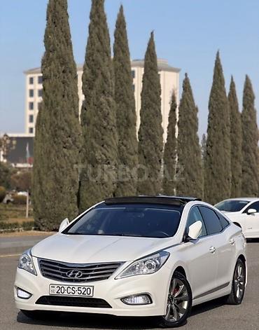 megane disk: Hyundai Grandeur (Azera) – ağ rəng, sedan, geniş və komfortlu salon — 2