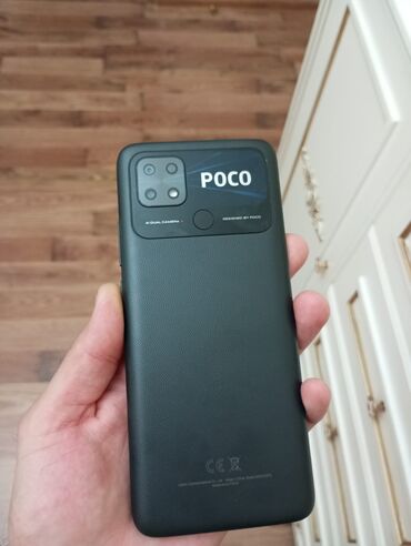 poco qiymeti: Poco C40, 64 ГБ, цвет - Серый, Отпечаток пальца, Face ID