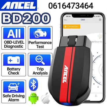 paket sadrzi: Novo - ANCEL BD200 Bluetooth OBD2 Auto dijagnostički alat ANCEL
