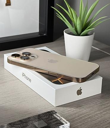 apple mini: IPhone 16 Pro Max, Desert Titanium, Barmaq izi, Simsiz şarj, Face ID — 5