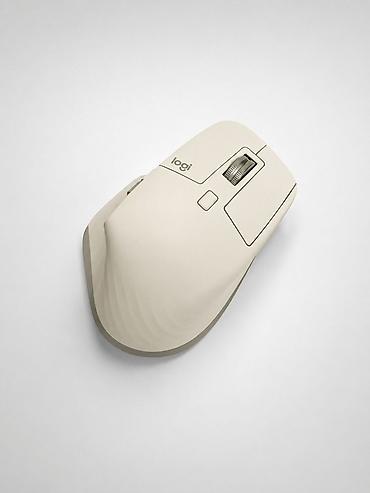logitech mouse: Logitech MX Master 3S (qum-bej rəng) premium kompüter siçanı. Qutusu — 3