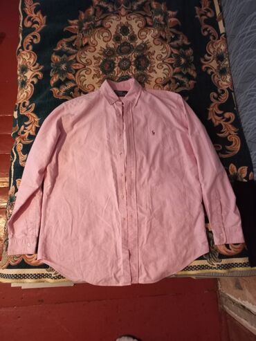 Толстовки: Мужская рубашка, Ralph Lauren, L (EU 40), цвет - Розовый