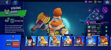 Игровые диски и картриджи: Brawl Stars mobil oyununda yüksək səviyyəli hesab. Bu hesab oyunçulara