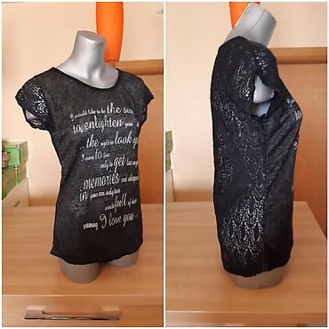 beograd devojke: Ženska majica kratkih rukava, crna, veličina M. - Dužina: 62 cm - — 2