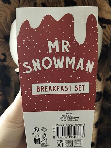 şaxta baba oyuncagi: “Mr Snowman” Breakfast Set – fincan və kasa dəsti.Finçan ve kasa seti — 2
