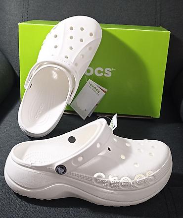 super tinks: CROCS bele klompe – platforma, veličina 39/40 (W9) nove, original - — 3