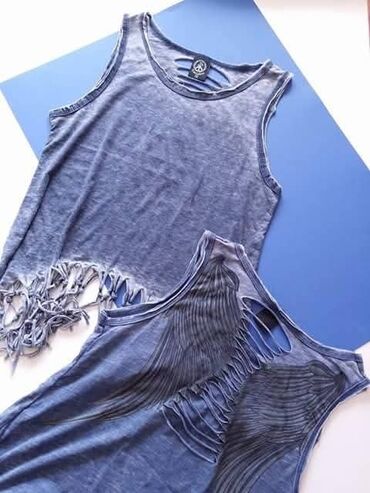 bele jakne sa krznom: M (EU 38), Cotton, Print, color - Blue