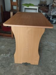 stul tek: Açıq ağac rəngində mətbəx/otaq masası və taburet - Material