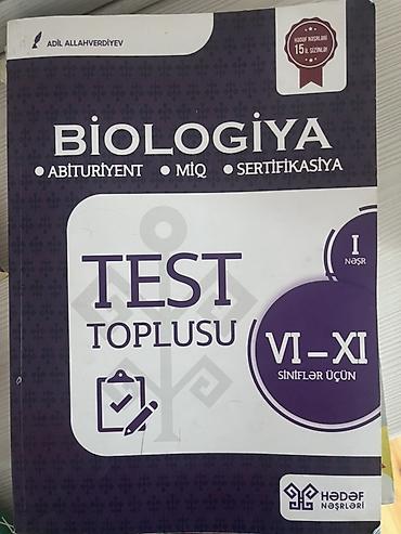 Kitablar və jurnallar: Məhsul: Biologiya Test Toplusu (VI–XI siniflər üçün) Xüsusiyyətlər: - — 1