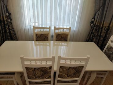 iwlenmiw stol: Qonaq otağı üçün, İşlənmiş, 6 stul, Azərbaycan