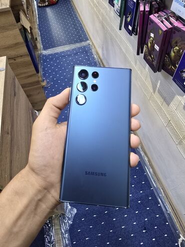 купить планшет самсунг в бишкеке: Samsung Galaxy S22 Ultra, Б/у, 512 ГБ, цвет - Синий, 1 SIM
