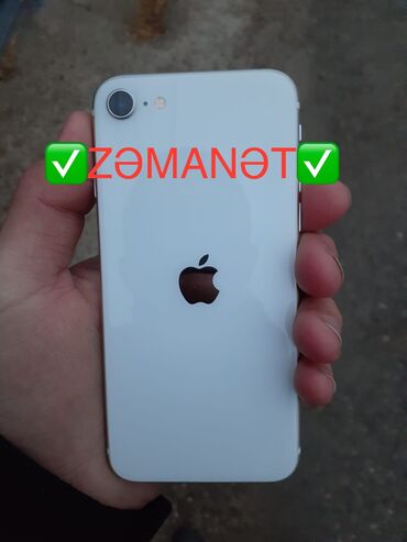 Apple iPhone: IPhone SE 2020, 128 GB, Ağ, Zəmanət, Barmaq izi