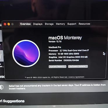 macbook pro m3: Macbook pro 13/core i7/Ram 16GB/SSD 256 Şəkillərdə görünən, gözəl — 9
