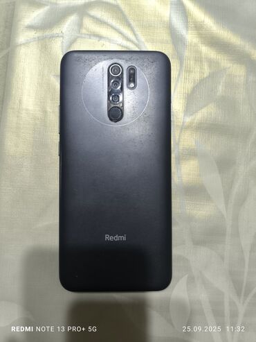 телефон бв: Redmi, Redmi 9, Колдонулган, 64 ГБ, түсү - Кара, 2 SIM