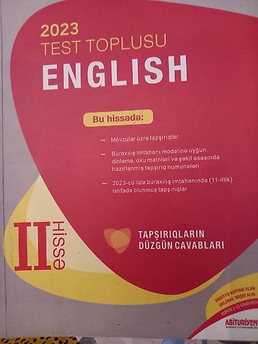 Testlər: Məhsul: Test topluları dəsti Tərkib: - “English 2025 Test Toplusu” – — 11