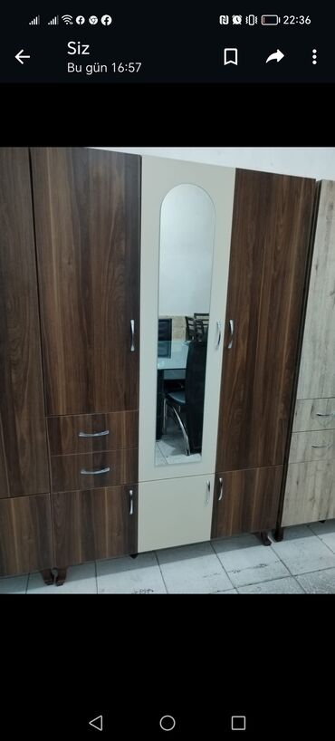 Dolablar: Yeni, Açılan, 3 qapılı Düz dolab, Qarderob, paltar dolabı, Azərbaycan — 9