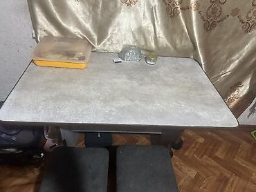 уголок кухонный бу: Кухонный стол и стул, Б/у, цвет - Серый — 3