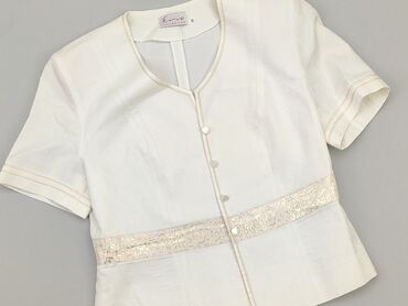 białe koronkowe bluzki z krótkim rękawem: Блуза жіноча, XL, стан - Хороший