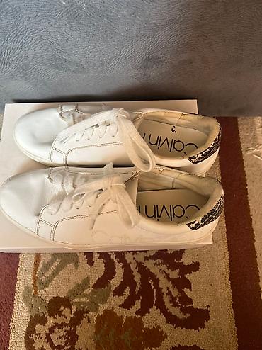 Кроссовки и спортивная обувь: Кроссовки, 38, Calvin Klein, Б/у, цвет - Белый, Платная доставка, Самовывоз — 2