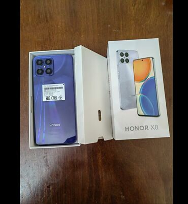 prastoy telfonlar: Honor 8X, 256 GB, rəng - Göy, Sensor, İki sim kartlı, Sənədlərlə