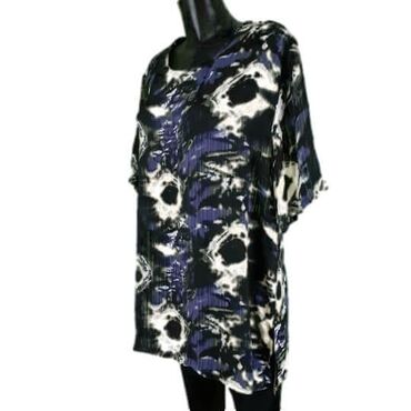 Bluze: 3XL, Poliester, Cvetni, bоја - Svetloplava — 2