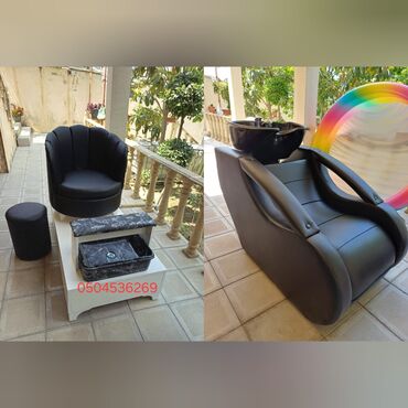 Salon, tibbi mebel dəsti: Gözəllik salonu üçün mebel dəsti Tərkib: - Saç yuma stolu: qara — 1