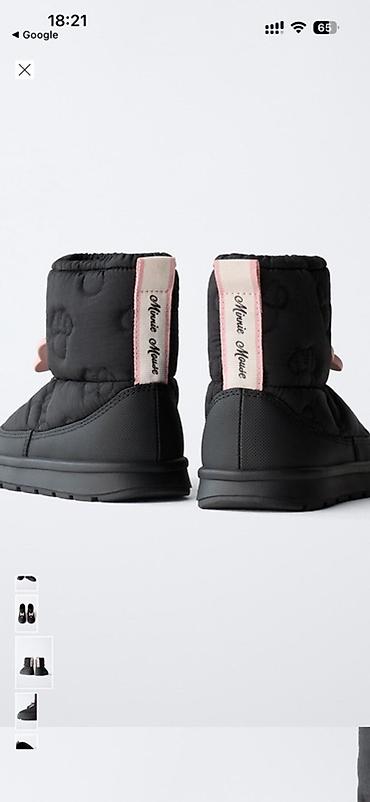 мини маус: Детские непромокаемые дутики/сапожки Zara x Minnie Mouse. Застёжка — 2