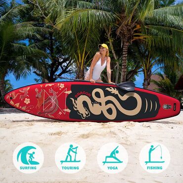 чехол для airpods про: Sup board от бренда Funwater - Dragon - яркая надувная сап доска