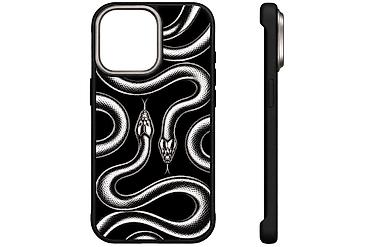 16 pro case: IPhone 16 Pro / 16 Pro Max üçün Premium İlanlı Kabro, Qara Gümüşü Keys — 1