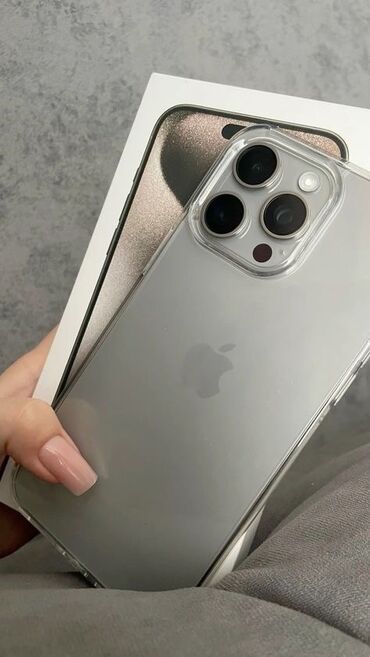 монитор и процессор: IPhone 15 Pro Max, Колдонулган, 256 ГБ, Natural Titanium, Заряддоочу түзүлүш, Коргоочу айнек, Каптама, 92 %