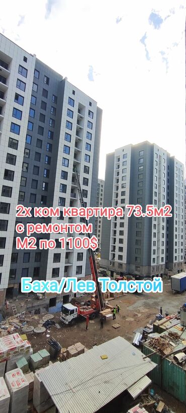 купить дом в ынтымаке: 2 бөлмө, 74 кв. м, 5 кабат, Евроремонт