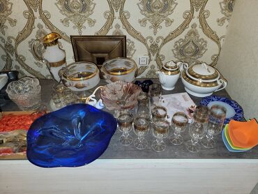 Nahar dəstləri və servizlər: Nahar dəsti, rəng - Qızılı, Şüşə — 5