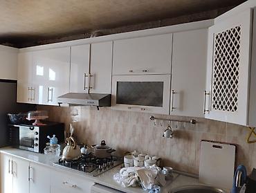 ag mebel destleri: Ağ rəngli modul mətbəx mebeli dəsti - Üst və alt dolablar: parlaq ağ — 2