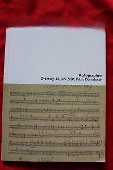 Ostalo: AUKCIONI KATALOG DOROTHEUM, AUTOGRAPHEN, 11.5.2004. | Aukcioni — 11