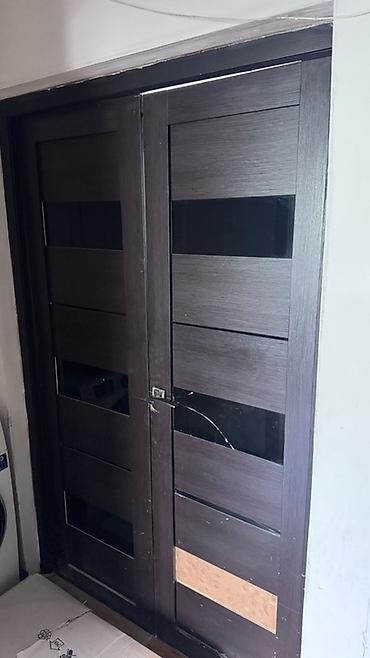 office table: Межкомнатная дверь, Б/у, Глухие, Деревянная, Распашная, цвет - Коричневый — 3