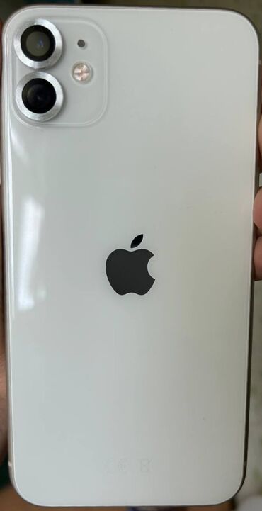 сел аккумулятор: IPhone 11, Б/у, 64 ГБ, Белый, Защитное стекло, Чехол, Коробка, 75 %