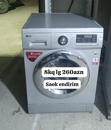 mini paltaryuyan maşın qiyməti: Paltaryuyan maşın LG, 8 kq, İşlənmiş, Avtomat, Qurutmasız