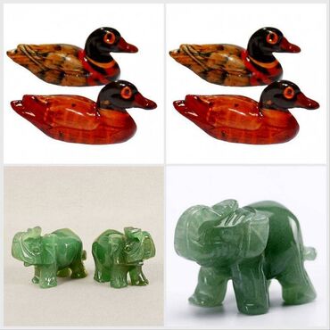 Статуэтки: Статуэтка слона, утки мандаринки, талисман фен-шуй, орнамент для
